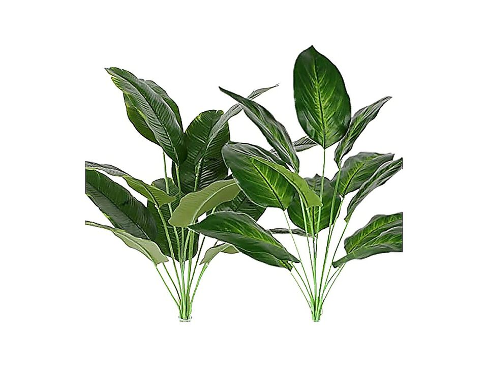 Artificial Plants Palm Fake Leaves 25 Inch Indoor Office Decor
