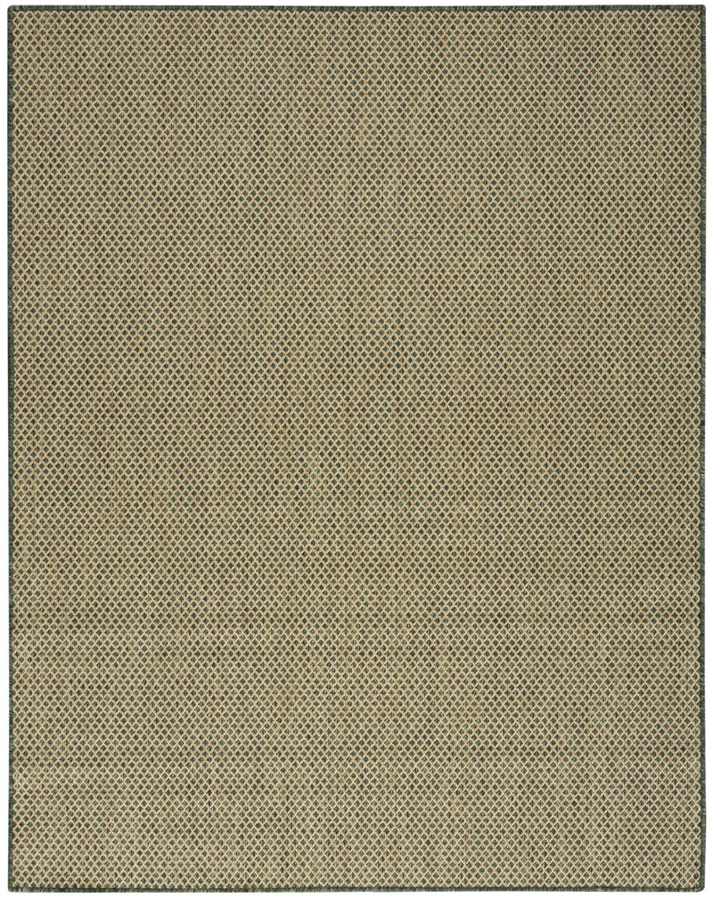 HomeRoots 9' X 12' Green Geometric Indoor Outdoor Area Rug image number 2