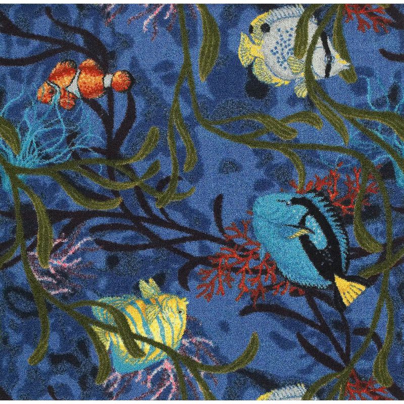 Joy Carpets Kaleidoscope Under the Sea 10'9 x 13'2 Area Rug in Color Multi