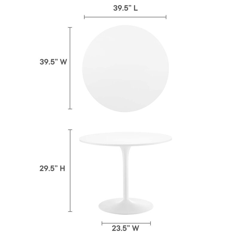 Modway - Pursuit 40" Dining Table White White