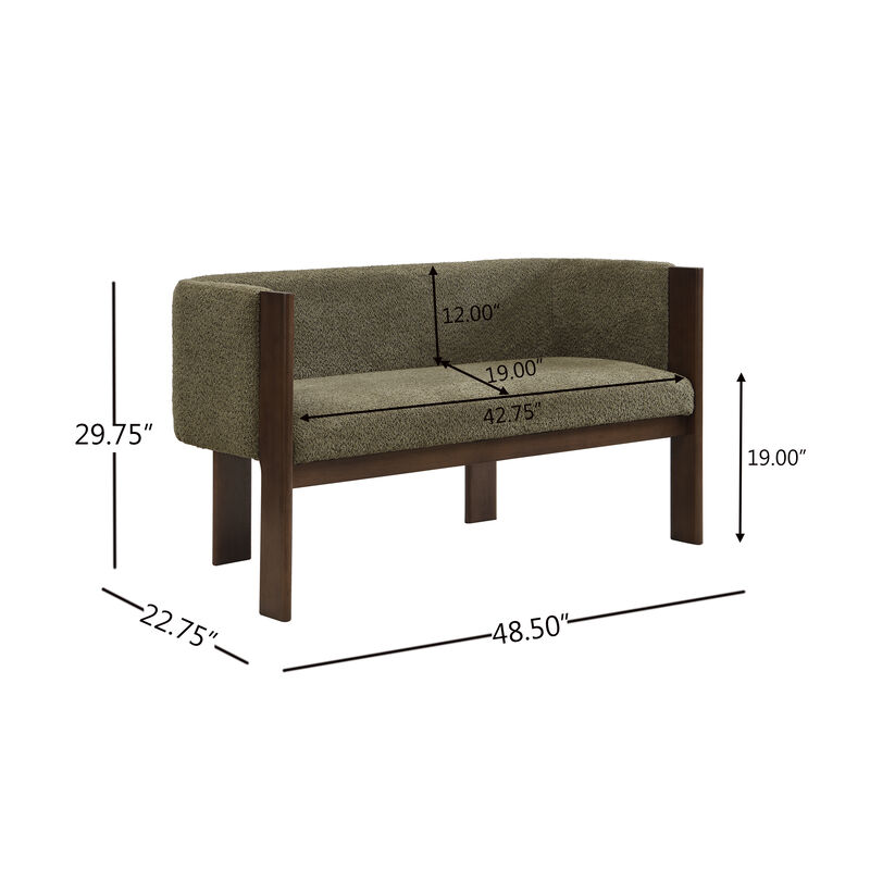 Pikert 48.5" Upholstered Solid Loveseat image number 9