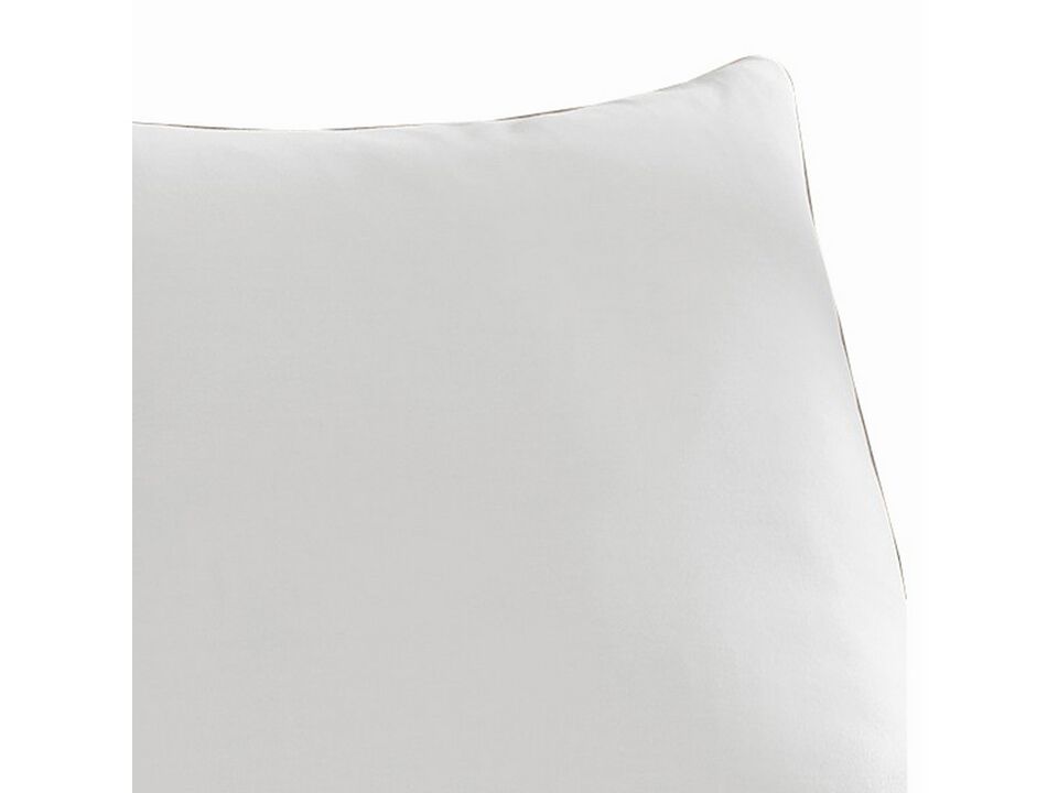 Ivy 4 Piece Queen Size Cotton Ultra Soft Bed Sheet Set, Prewashed, White - Benzara