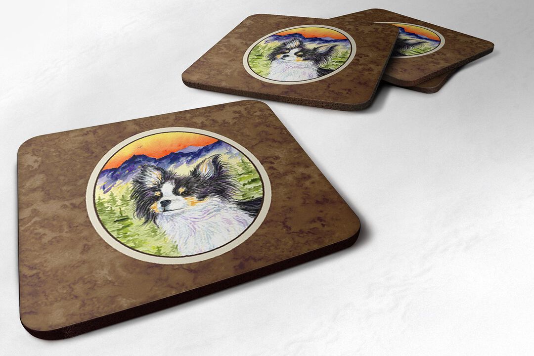 Caroline's Treasures SS8517FC Chihuahua Foam Coasters (Set of 4), 3.5 H x 3.5 W, Multicolor