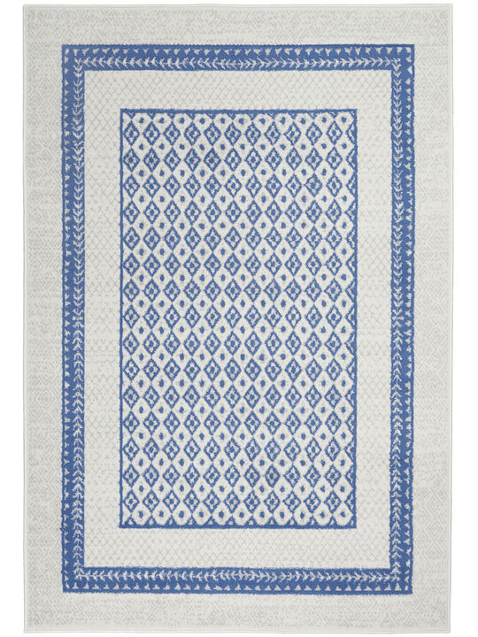 Whimsicle WHS13 Ivory/Blue 4' x 6' Rug