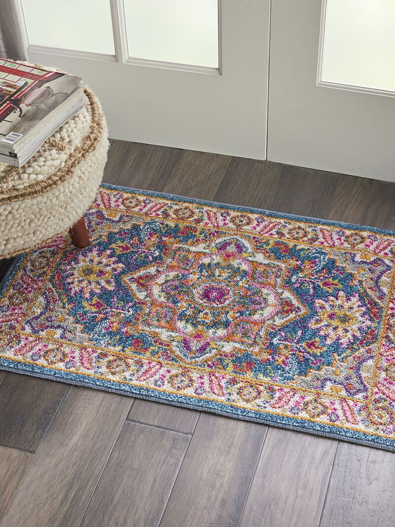 Passion PSN20 Teal/Multicolor 1'10" x 6' Rug