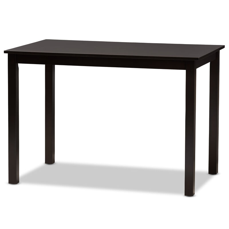 Baxton Studio Eveline Modern Brown Finished Wood 43-Inch Dining Table.