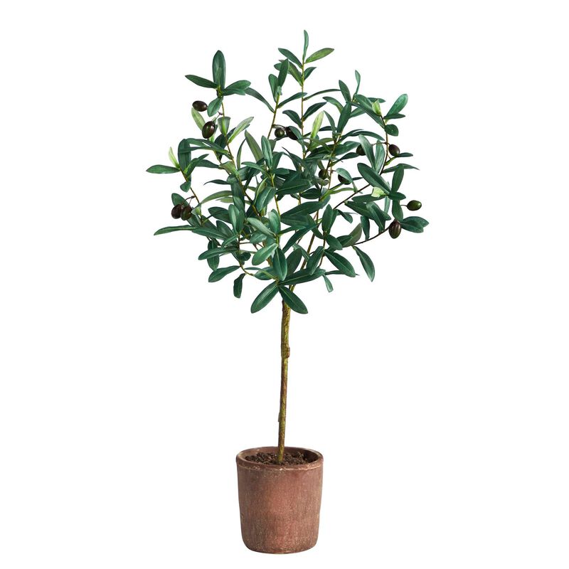 Nearly Natural 31-in Olive Artificial Tree image number 1
