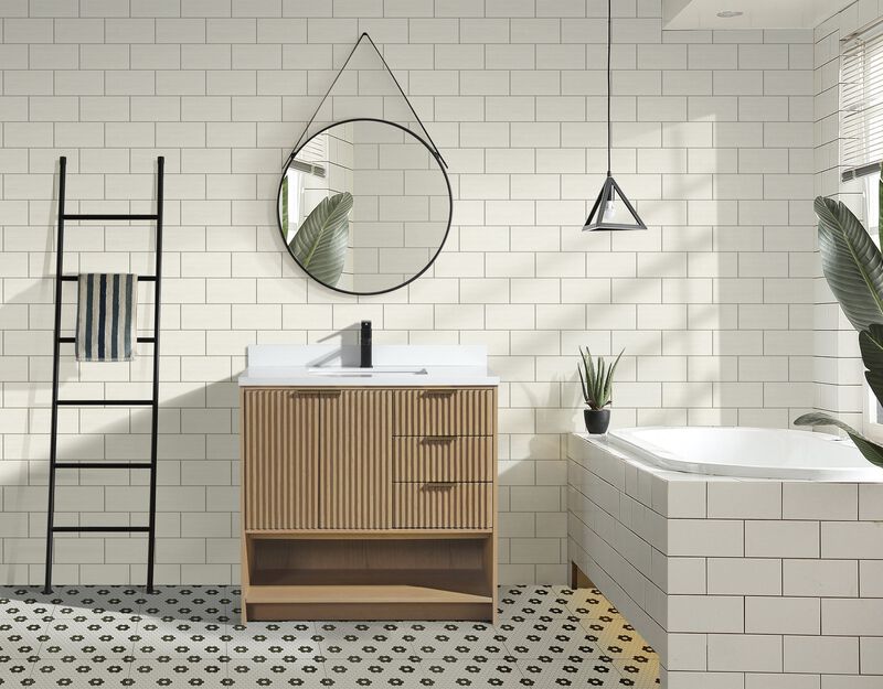 Diego 36" Bathroom Vanity Oak image number 7