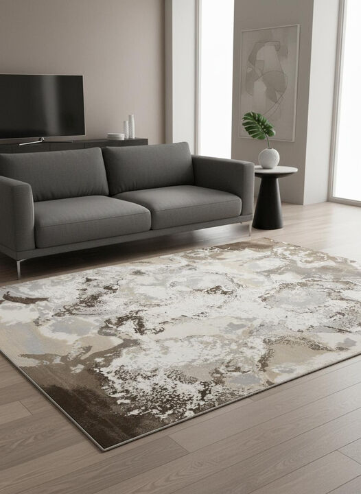 HomeRoots Abstract Area Rug