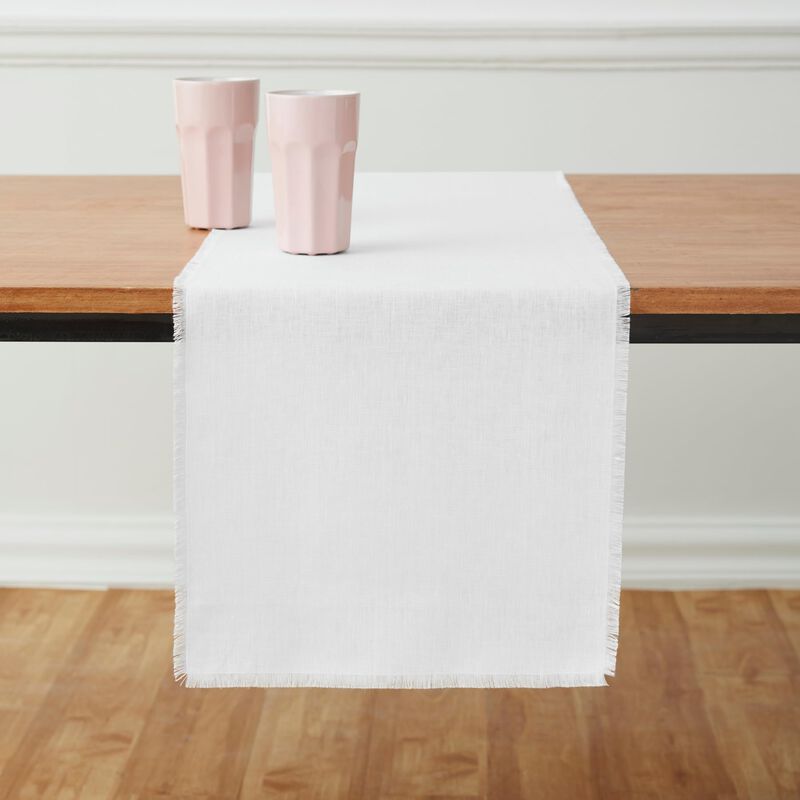 Linen Table Runner - Fringe image number 1
