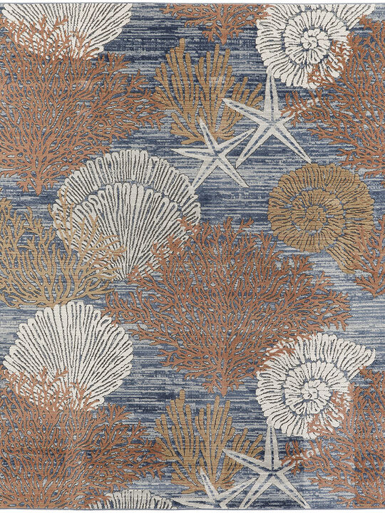 Seaside SDS04 Blue/Multicolor 7'10" x 9'10" Rug
