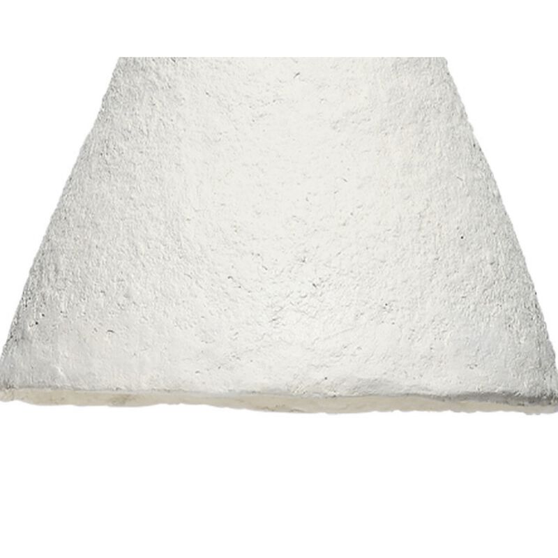 Zoe 96 Inch Pendant Chandelier, Modern Paper Mache Cone Shape, Beige - Benzara