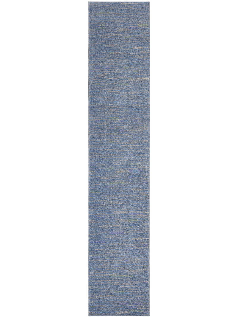 Nourison Essentials NRE01 Blue/Gray 2'2" x 20' Rug image number 0