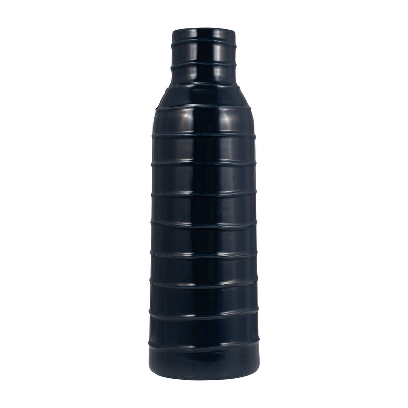 20"H Tribal Vase, Navy Blue image number 2