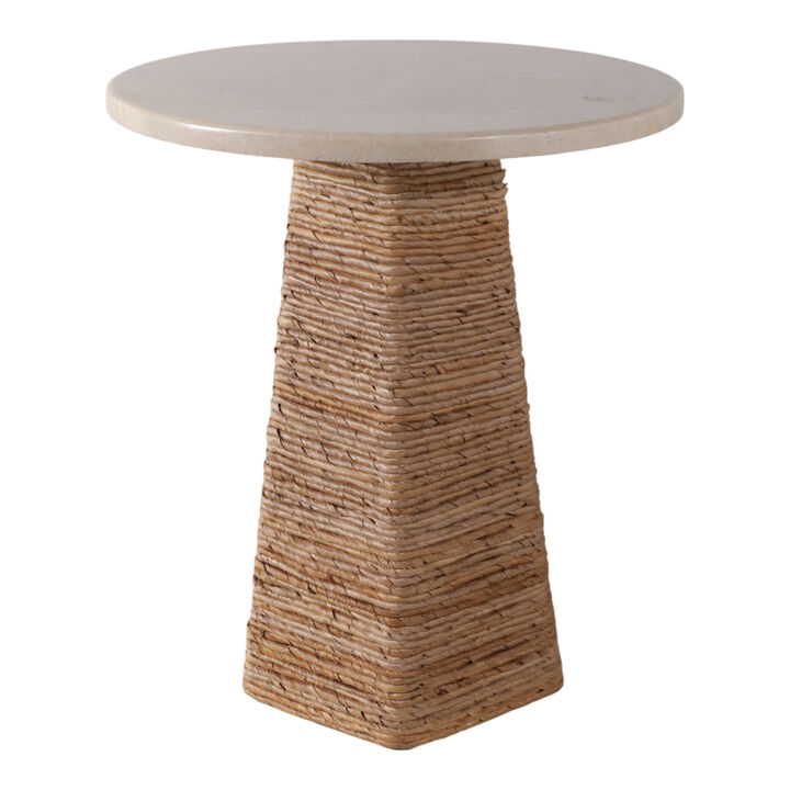 Marble Top Pandan Accent Table