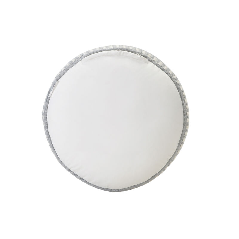 Polyester Round Striped Indoor Outdoor Pouf Ottoman