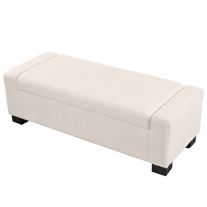 Merax Ottoman Bench Textured Fabric Rectangular Design