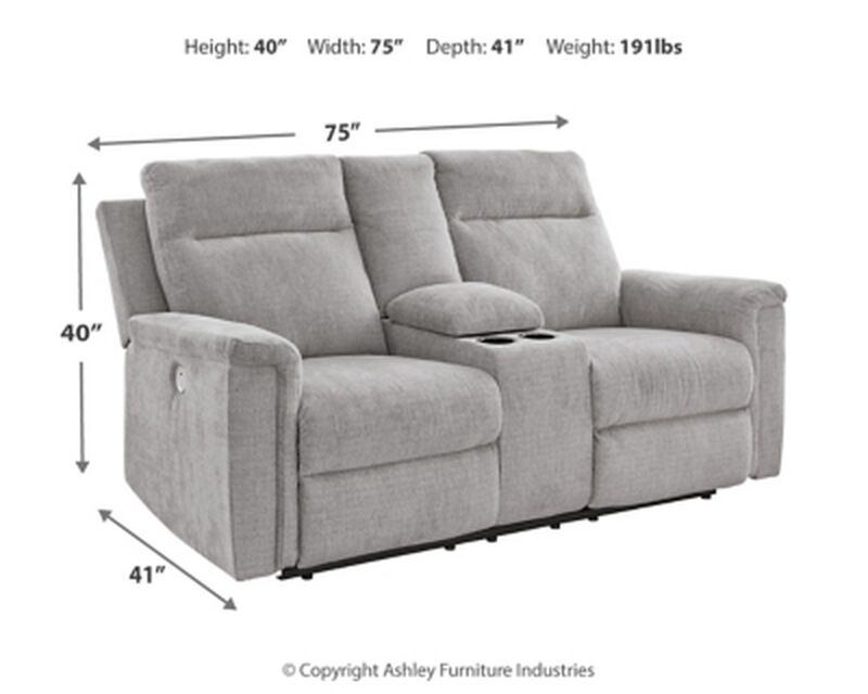 Barnsana PWR Recline Loveseat W/Console