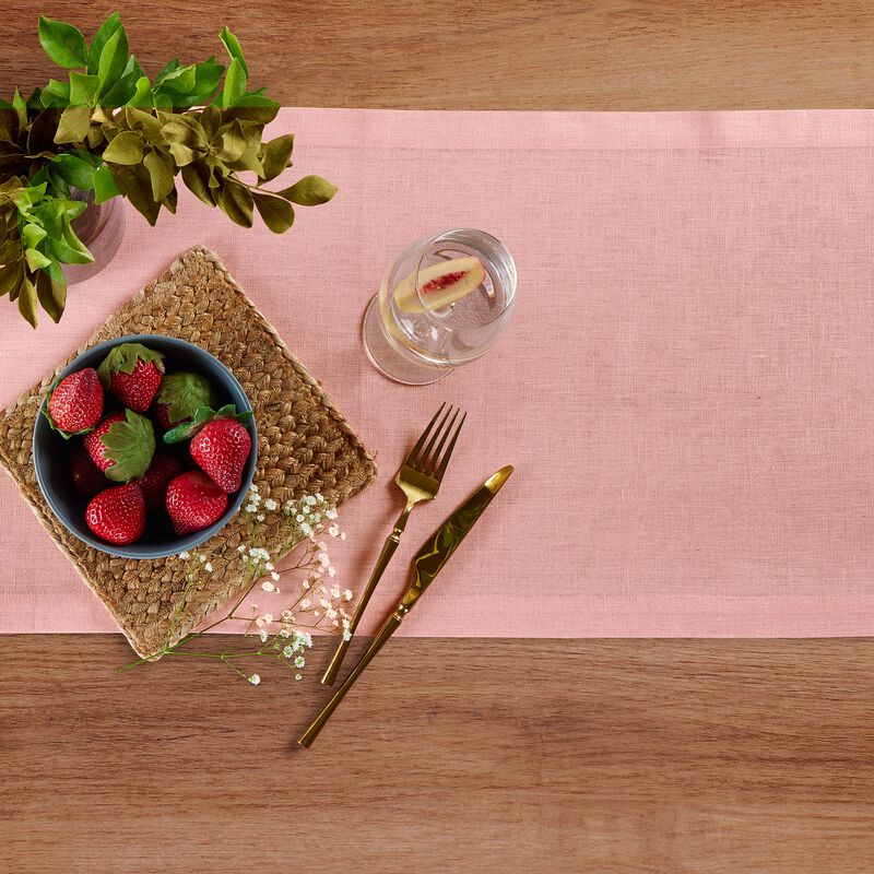 Solino Home 100% Pure Linen Table Runner - Diana