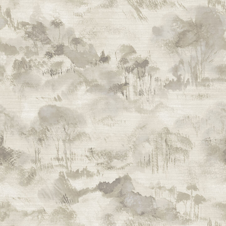 Nara Taupe Taupe Toile Wallpaper