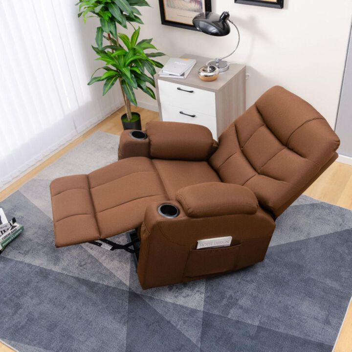 Hivvago Electric Power Lift Recliner Chair with Adjustable Backrest and Footrest-Brown