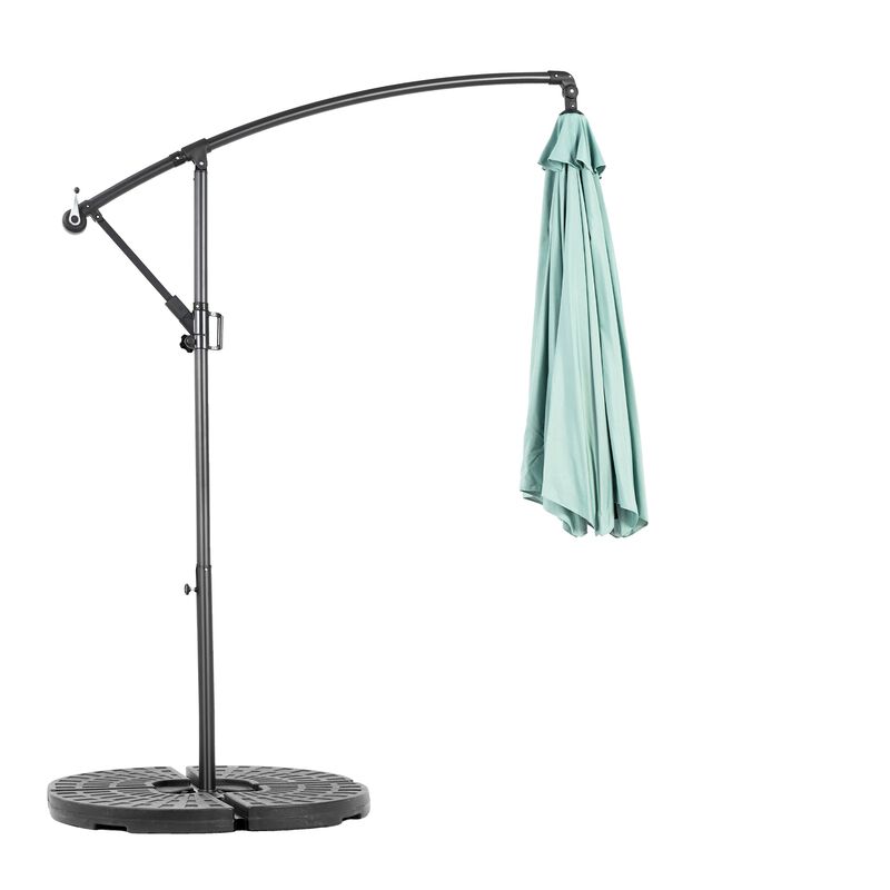 Mondawe 10ft Offset Hanging 8 Ribs Market Patio Umbrella with Easy Tilt Adjustment image number 3