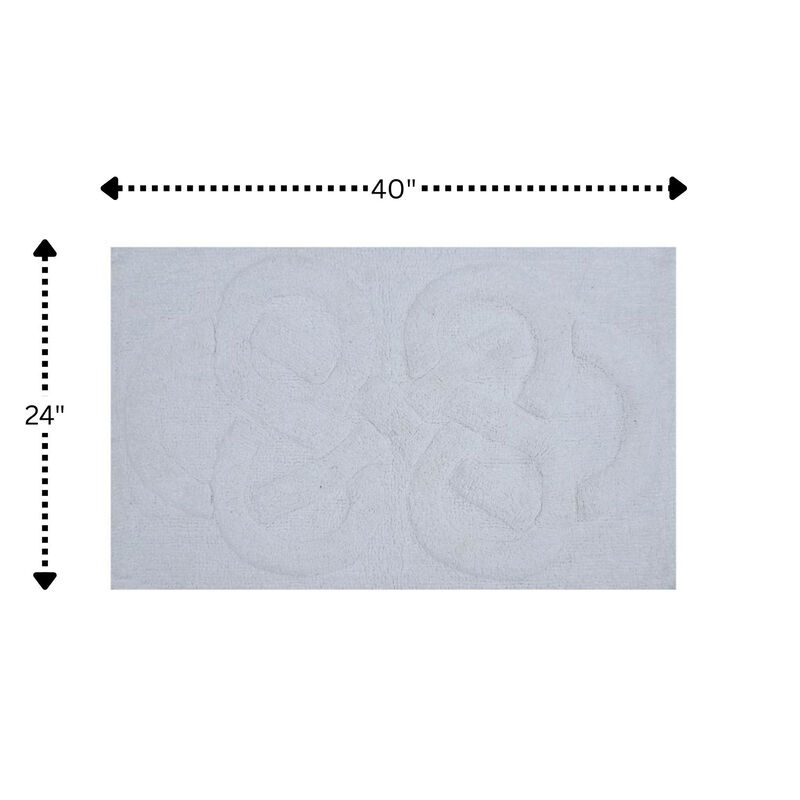 Knightsbridge Tuft Twisted 220 GSF Non Skid Back Bath Rug 24 x 40 - Stone