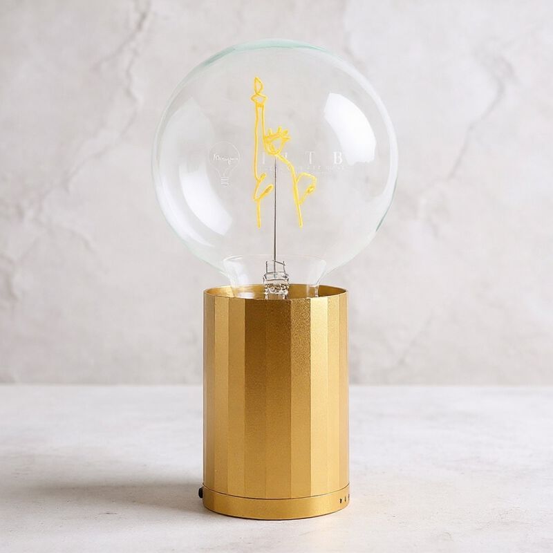 Bulb STATUE OF LIBERTY  Amber with Base Table Lamp PORTABLE Rose Gold image number 1