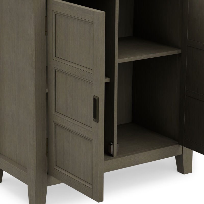Burlington SOLID WOOD 30 inch Wide Transitional Low Storage Cabinet in Farmhouse Grey image number 8