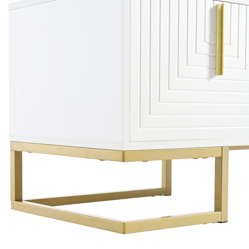 Merax Media Console Table with Cabinets TV Stand