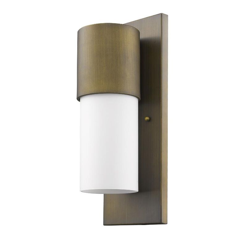 Hivvago Contemporary Brushed Gold and White Wall Light