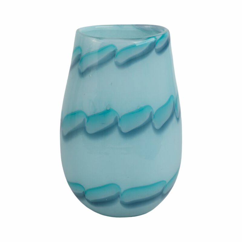 9x6" Bead Pattern Glass Vase image number 0