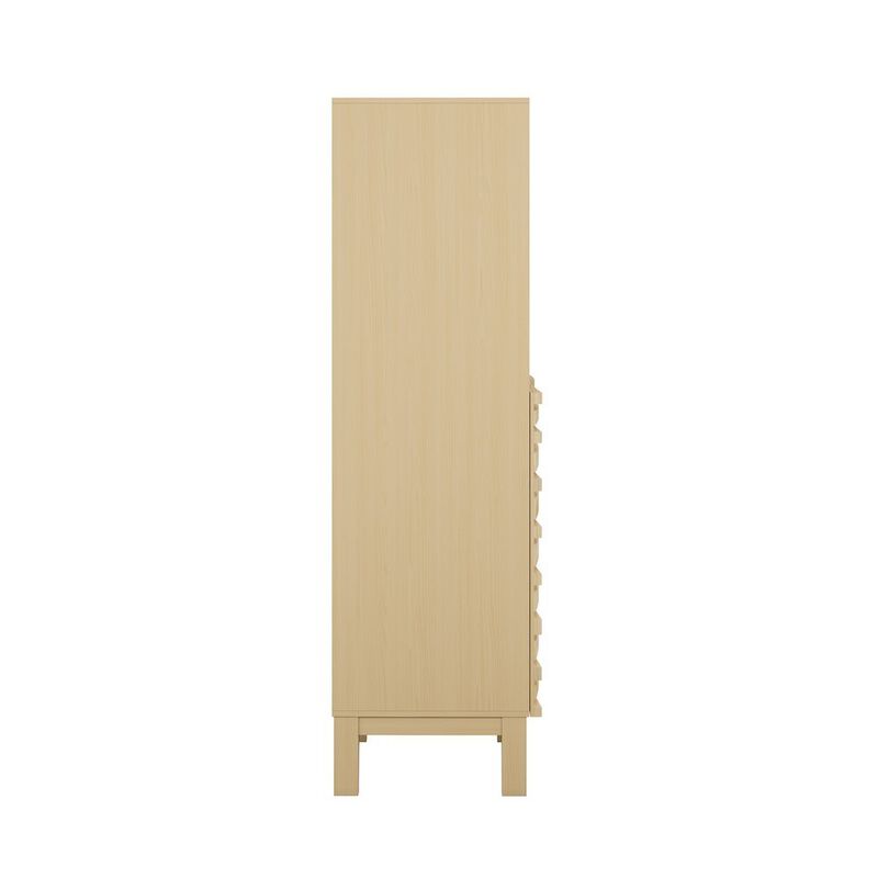 Cascade 17 x 17 x 60 Freestanding Linen Cabinet in Natural Oak image number 6