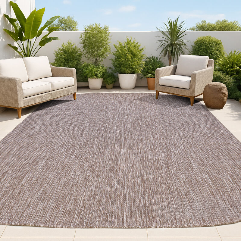 Miles Modern Minimalist Radius Corner Solid Area Rug