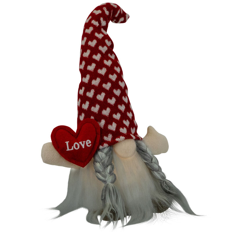 LED Lighted Girl Valentine's Day Gnome with Love Heart - 13" image number 4