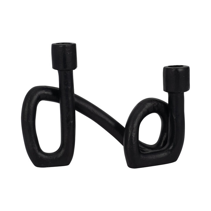 Swirl 2-Taper Candle Holder