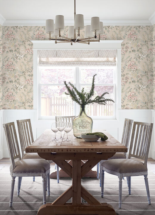 Frederique Blush Bloom Wallpaper