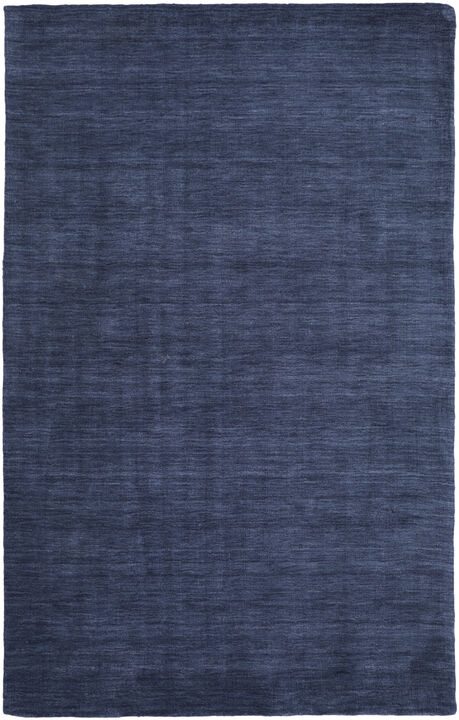 4 X 6 Blue Wool Hand Woven Stain Resistant Area Rug