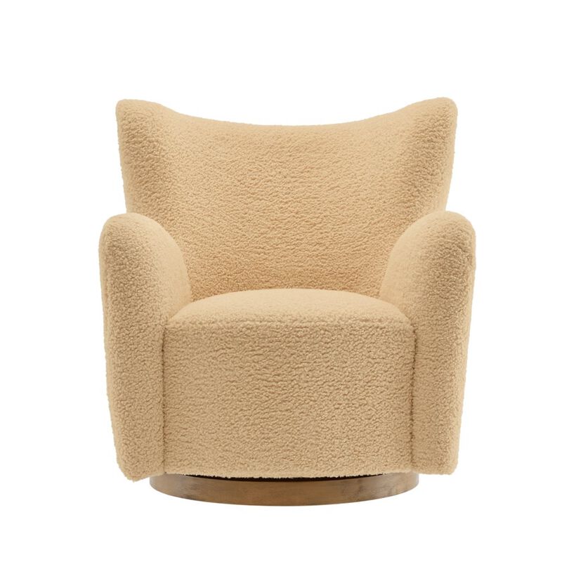 Montrose Wingback Sherpa Swivel Accent Chair image number 6