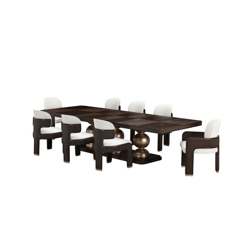 Michael Amini West Kensington Rectangular Dining Table - Medium Espresso
