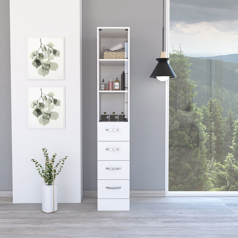 Linen Cabinet Artic, Bathroom, White