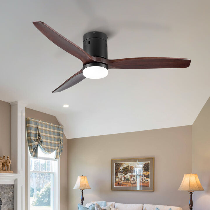 52 In.Integrated LED Low Profile Ceiling Fan with Dimmable Light