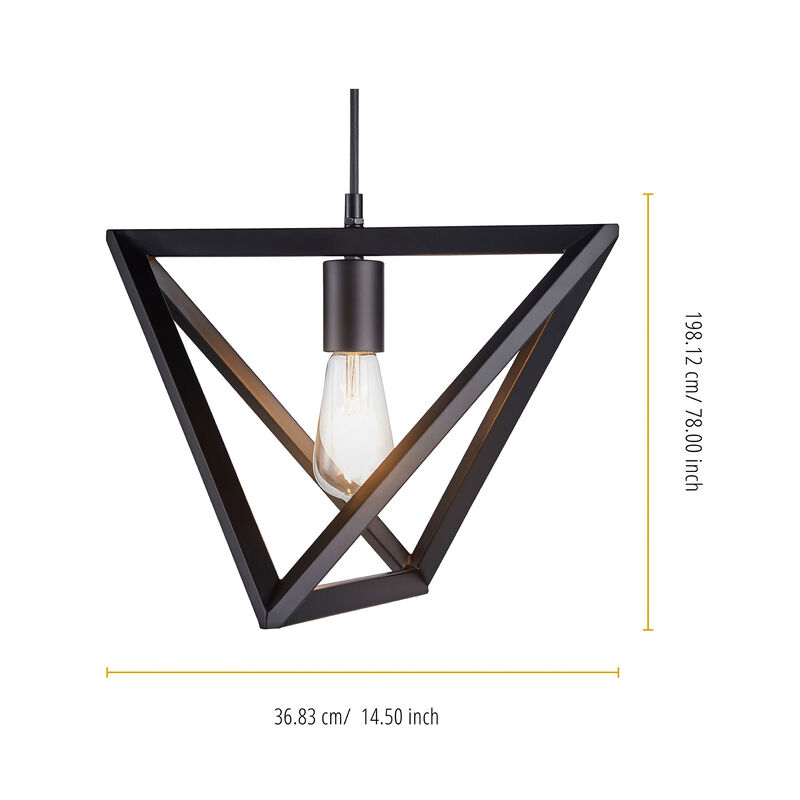 Armonia Geometric Pendant Lamp, Black image number 4