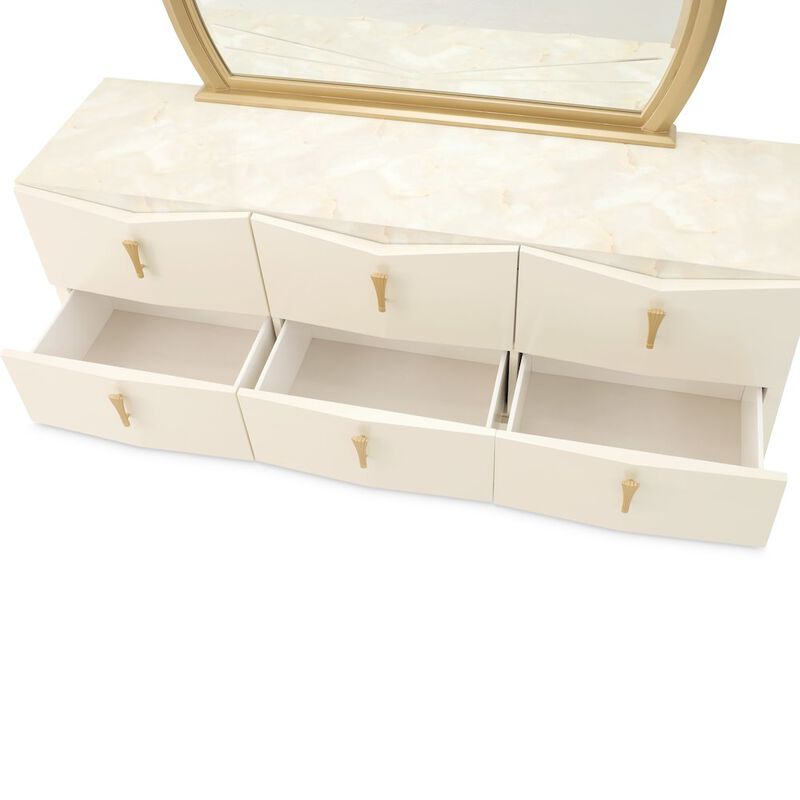 Michael Amini Fantosini Dresser - Creamy Pearl image number 2