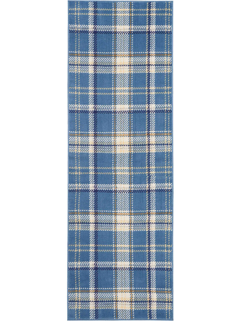 Grafix GRF03 Blue 2'3" x 7'6" Rug image number 0