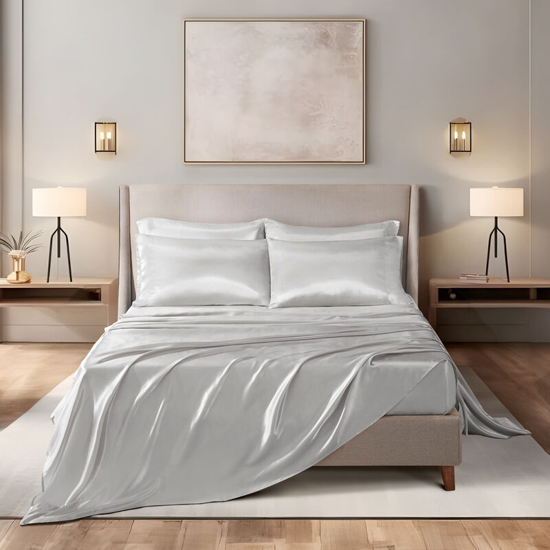 Gracie Mills Coralie 6-Piece Wrinkle-free Satin Sheet Set