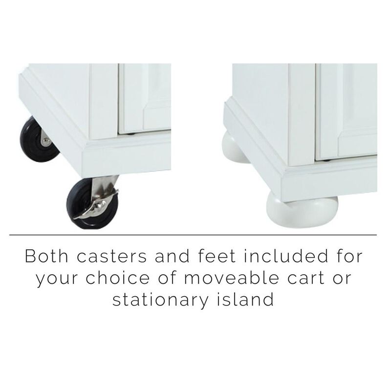 Crosley Furniture Alexandria Stone Top Portable Kitchen Island/Cart