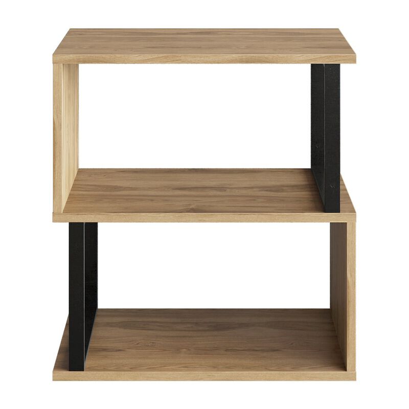 Decorotika Lima Side Table-Black&Oud Oak