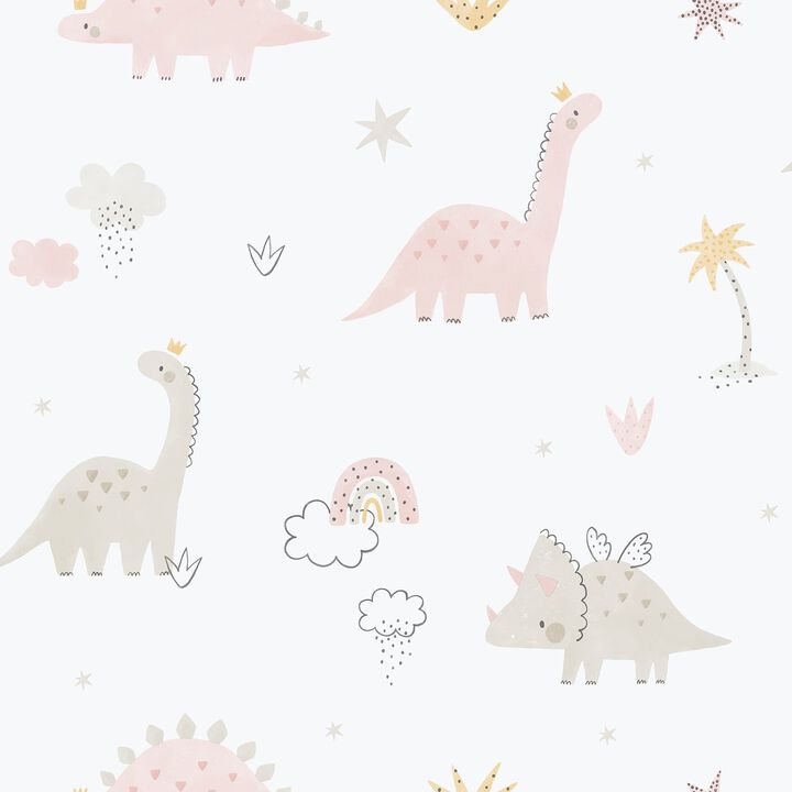 Bambino Dino Pink Wallpaper 283-1