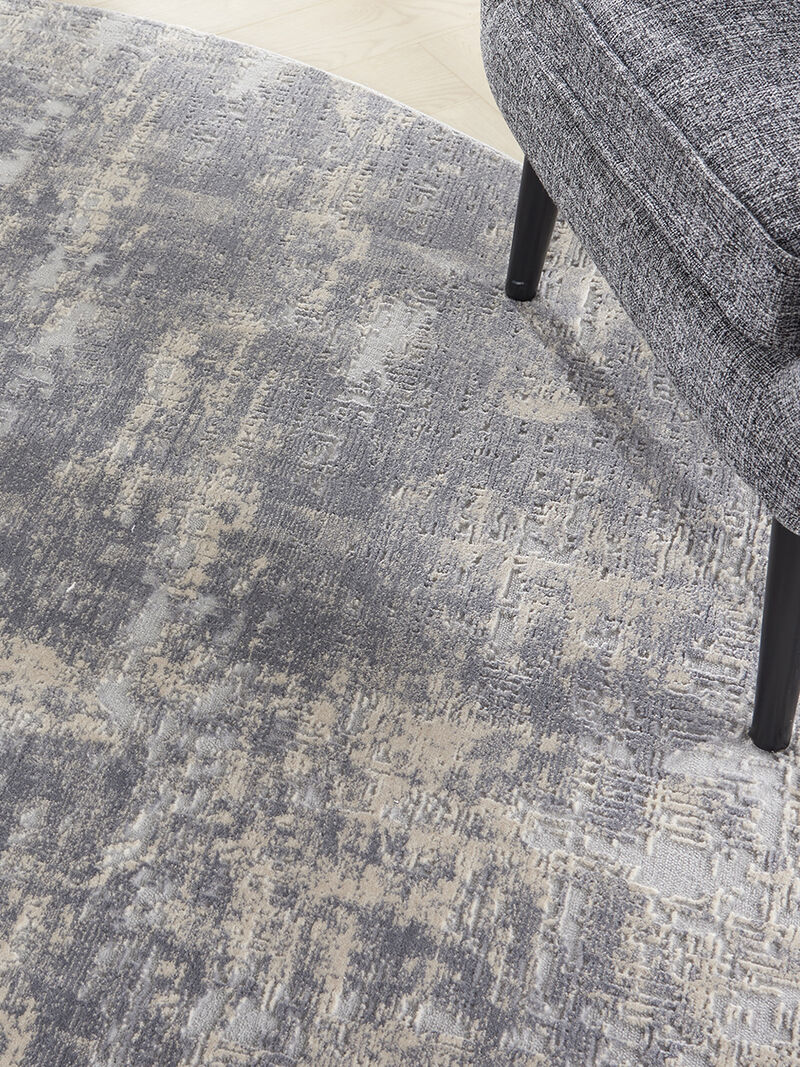 Rustic Textures RUS01 Ivory/Silver 5'3" x Round Rug